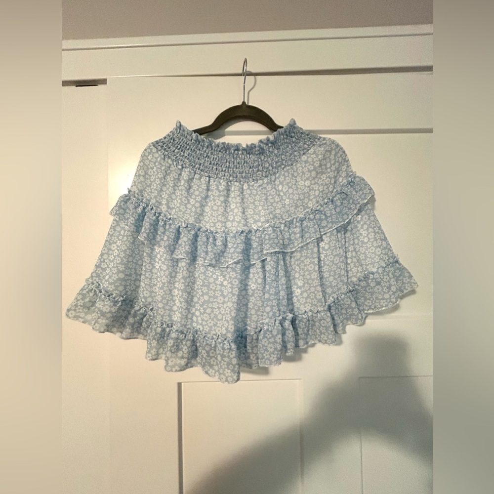 Altar’d State blue floral print skirt